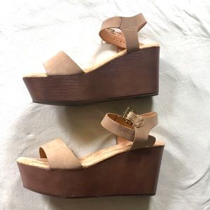 Bella Marie Strap Platform Wedges